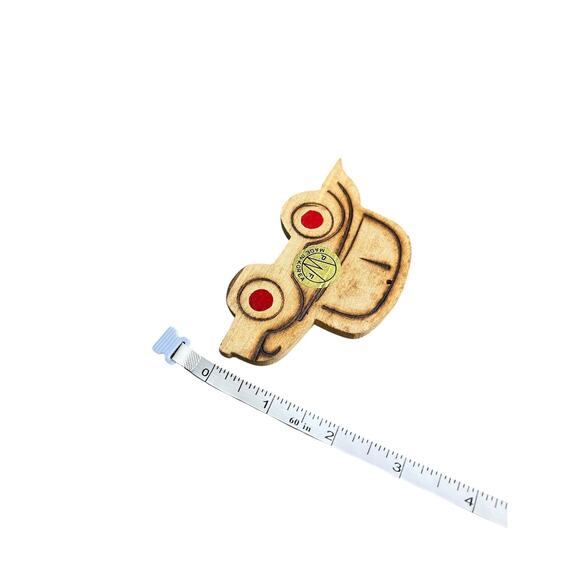 2 Handcrafted Unique Wood Burning Christmas Ornaments Rustic Decorations - Picture 8 of 8